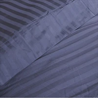 Ensemble de draps contexture 300 collection Damask Stripe de Maholi - Très grand lit - Marine