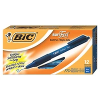 BIC SoftFeel Retractable Ball Point Pen (BICSCSM11-BL) - 12 Pack - Blue