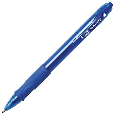 Stylo à bille rétractable de 1,6 mm Velocity de BIC (BICVLGB11BL) - Boîte de 12 - Bleu