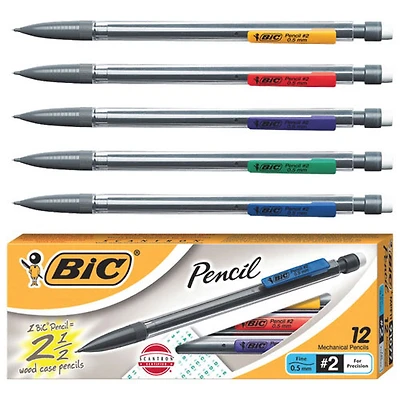 BIC 0.5mm Mechanical Pencil (BICMPF11) - 12 Pack