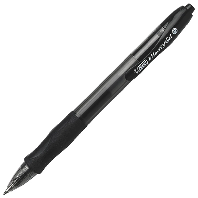Stylo gel à bille rétractable Velocity de 0,7 mm de BIC (BICRLC11BK) - Noir