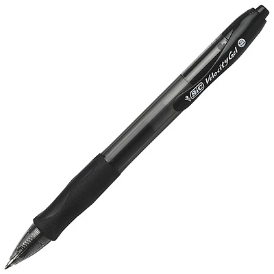 Stylo gel à bille rétractable Velocity de 0,7 mm de BIC (BICRLC11BK) - Noir