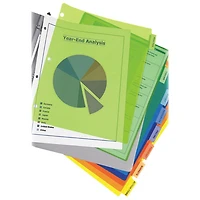 Intercalaires insérables en plastique Big Tab d'Avery (AVE11901) - Couleurs assorties