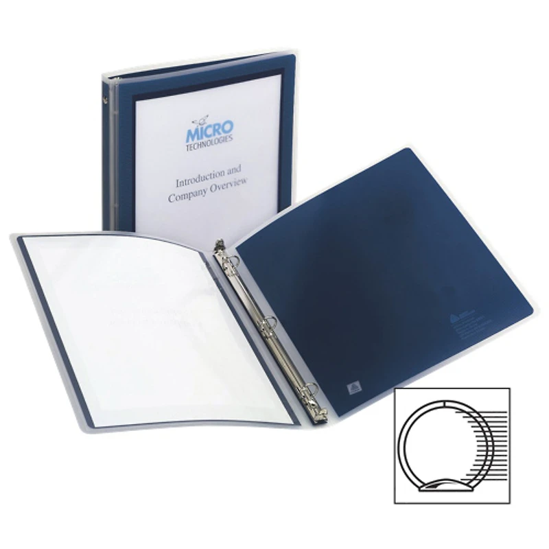 Avery 1/2" Flexi-View Round Ring Binder (AVE15766) - Navy