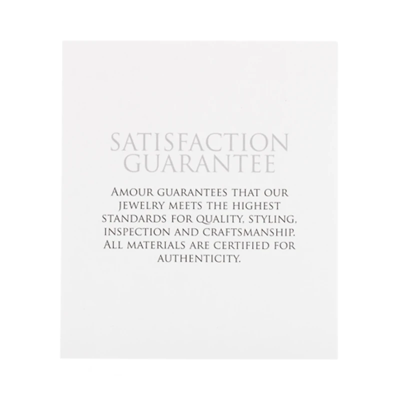 Pendentif solitaire en or blanc 14 ct avec diamant blanc Amour de Delmar