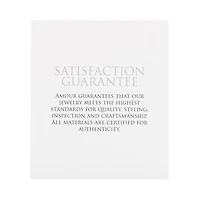 Pendentif solitaire en or blanc 14 ct avec diamant blanc Amour de Delmar