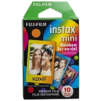 Pellicule à développement instantané pour Instax Mini de Fujifilm - 10 feuilles - Arc-en-ciel