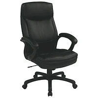 Chaise de cadre en cuir Eco de Work Smart - Noir