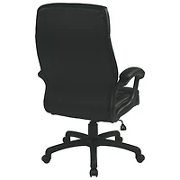 Chaise de cadre en cuir Eco de Work Smart - Noir