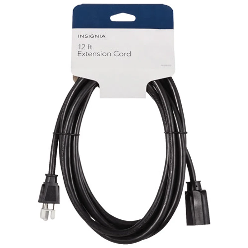 Insignia 12' Extension Power Cord - Black - Only at Best Buy