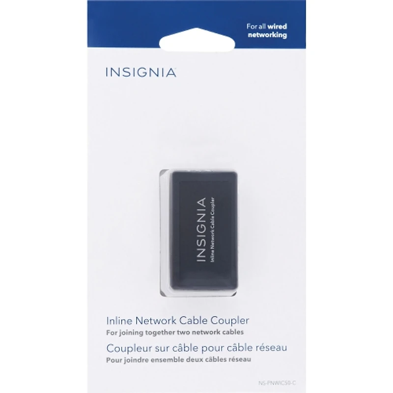 Insignia Cat-5/5e/6 RJ45 Inline Ethernet Cable Coupler Adapter - Grey - Only at Best Buy