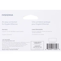 Insignia 1.2m (4 ft.) Cat6 Ethernet Cable - Grey - Only at Best Buy