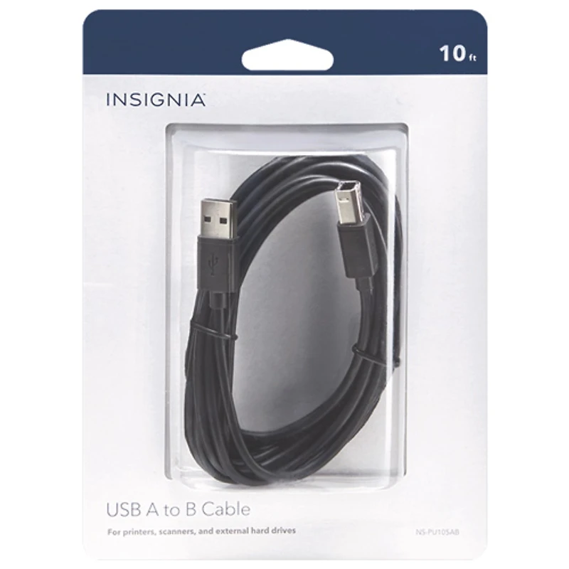Insignia 3m (10 ft.) USB-A to USB-B Cable (NS-PU105AB-C) - Only at Best Buy