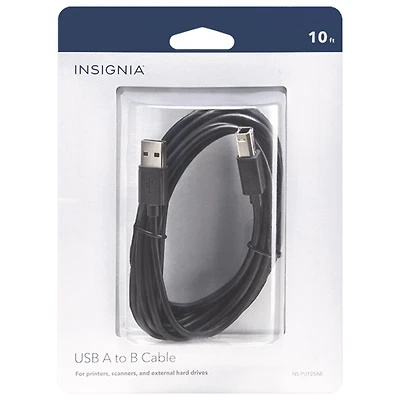 Insignia 3m (10 ft.) USB-A to USB-B Cable (NS-PU105AB-C) - Only at Best Buy