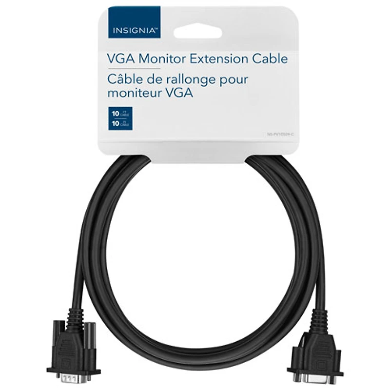 Insignia 3m (10 ft.) VGA Extension Cable (NS-PV10509-C) - Black - Only at Best Buy