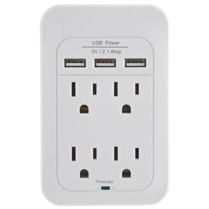 Insignia 4-Outlet Surge Protector With USB - Only at Best Buy