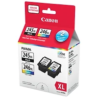 Cartouches d'encre noire/couleur PG-245XL/CL-246XL de Canon (8278B006) - Paquet de 2