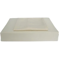 Maholi Bamboo Solid Collection 310 Thread Count Rayon Duvet Cover Set - Single/Twin - Beige