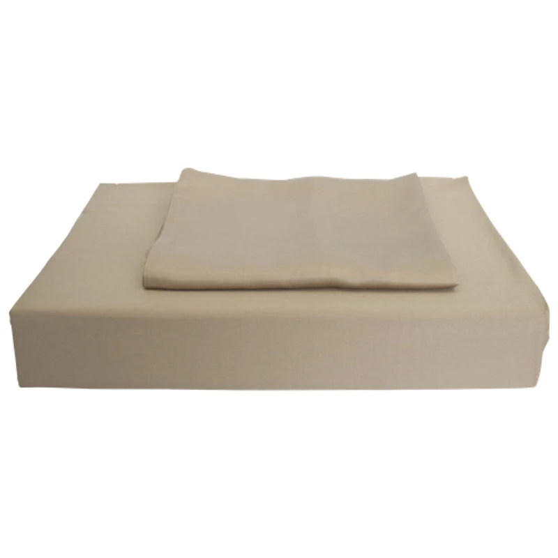 Maholi Bamboo Solid Collection 310 Thread Count Rayon Duvet Cover Set - Single/Twin - Taupe