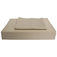 Maholi Bamboo Solid Collection 310 Thread Count Rayon Duvet Cover Set - Single/Twin - Taupe