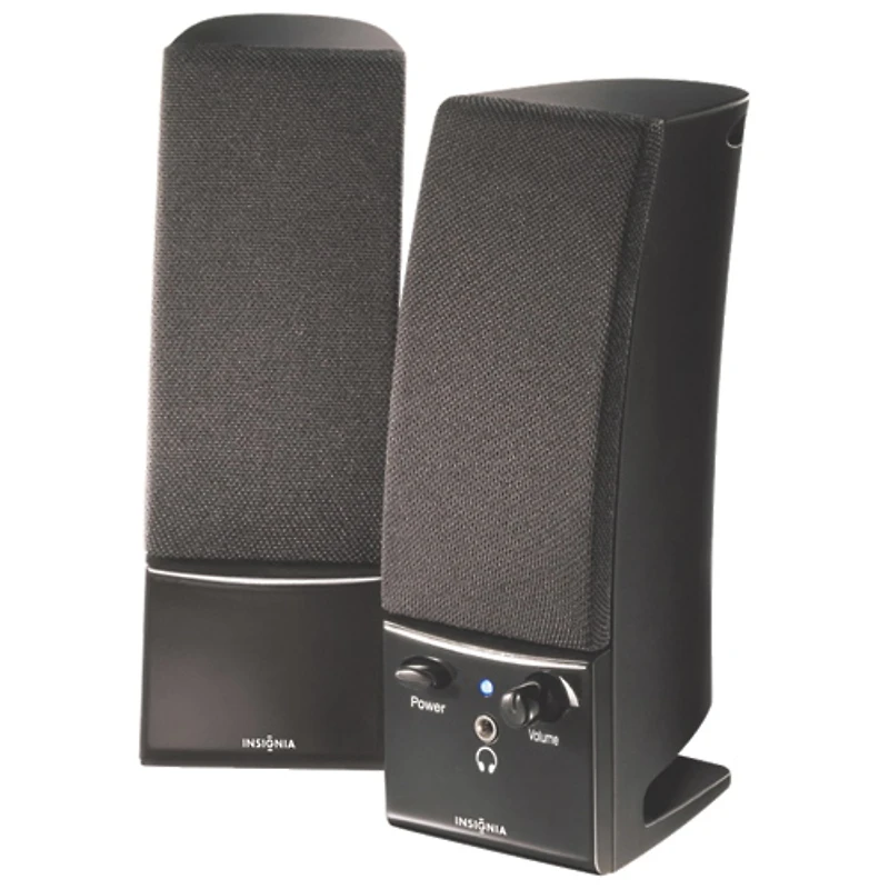 Insignia 2.0 Stereo Computer Speaker (NS-PCS20-C) - Black - Only at Best Buy