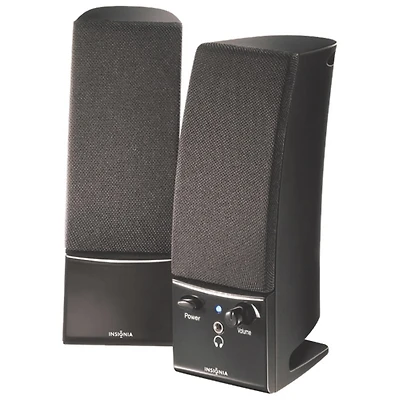 Insignia 2.0 Stereo Computer Speaker (NS-PCS20-C) - Black - Only at Best Buy