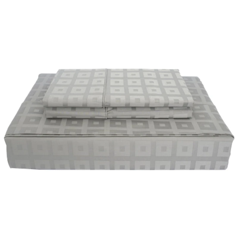 Maholi Bliss Collection 400 Thread Count Egyptian Cotton Sheet Set - Single/Twin - Grey