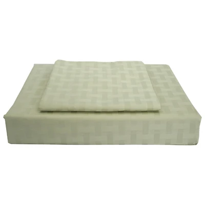 Ensemble housse de couette contexture 400 collection Bamboo de Maholi - Lit double - Gris