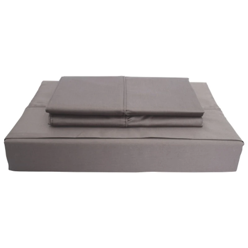 Ensemble de draps en coton égyptien contexture 620 Duncan de Maholi - Lit 1 place - Gris