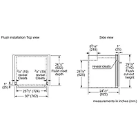 Four mural thermique facile à nettoyer 4,6 pi³ 30 po de Bosch (HBL5351UC) - Acier inoxydable