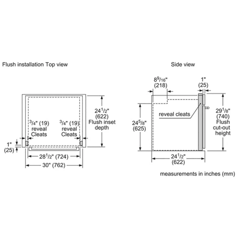 Four mural à convection véritable facile à nettoyer 4,6 pi³ 30 po de Bosch (HBL5451UC) - Inox