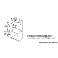 Four mural à convection véritable facile à nettoyer 4,6 pi³ 30 po de Bosch (HBL5651UC) - Inox