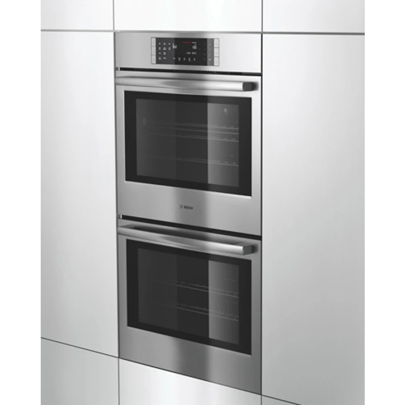 Four mural électrique double à convection véritable 2 x 4,6 pi³ 30 po de Bosch (HBL8651UC) - Inox
