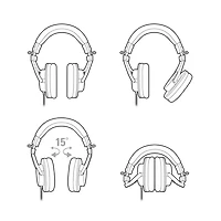 Casque d'écoute ATH-M30X d'Audio-Technica - Noir