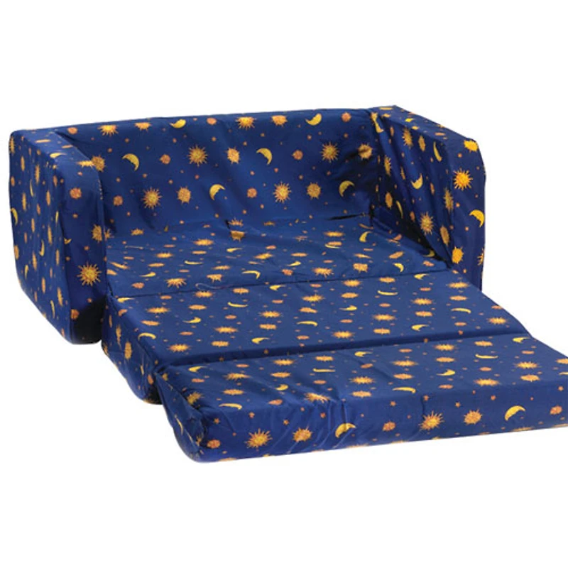 Sofa rabattable en polyester pour enfants de Comfy Kids - Galaxie bleue