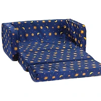 Sofa rabattable en polyester pour enfants de Comfy Kids - Galaxie bleue