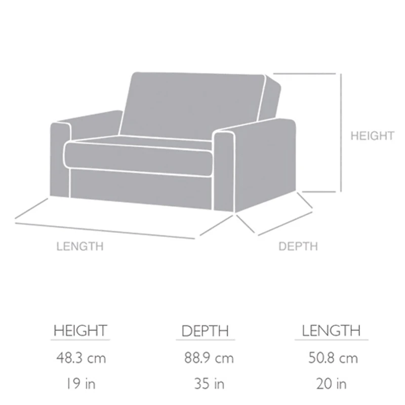 Sofa rabattable en polyester pour enfants de Comfy Kids - Galaxie bleue