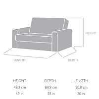 Sofa rabattable en polyester pour enfants de Comfy Kids - Galaxie bleue