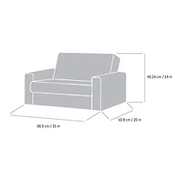 Sofa rabattable de Comfy Kids pour enfants - Vert avec animaux