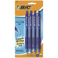 BIC Velocity Retractable Gel Pen (RLCP41-BLU) - 4 Pack - Blue