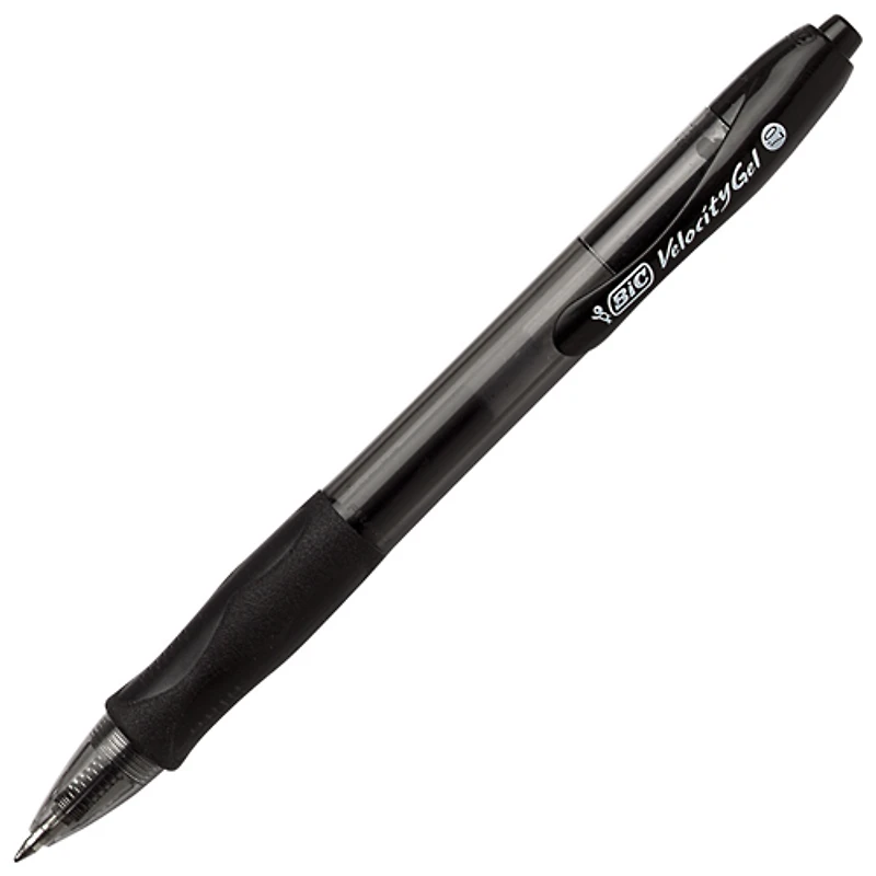 Stylo gel rétractable Velocity de BIC (RLCP41-BLK) - Paquet de 4 - Noir