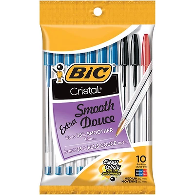 BIC Cristal Ballpoint Pen (MSP101-AST) - 10 Pack - Assorted