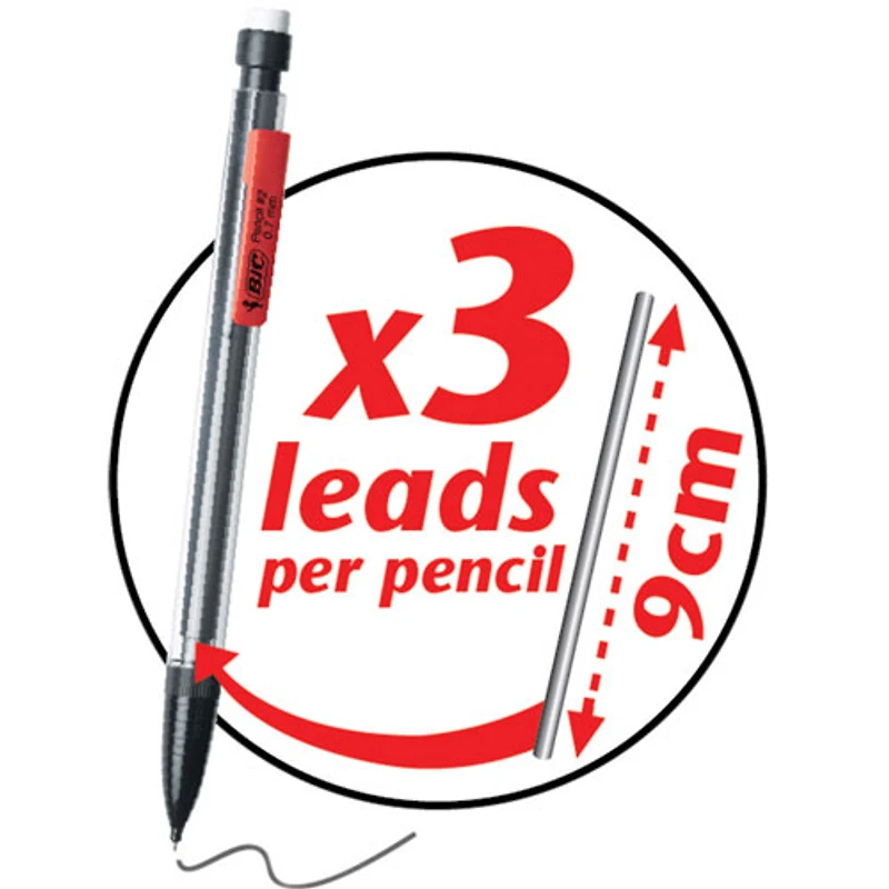 BIC Matic Grip Mechanical Pencil (MPGP51-BLK) - 5 Pack