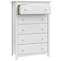 Commode à 5 tiroirs Kenton de Storkcraft - Blanc
