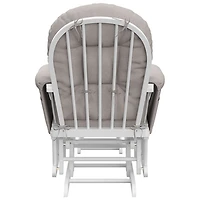Stork Craft Hoop Custom Glider and Ottoman Set - White/Taupe Swirl