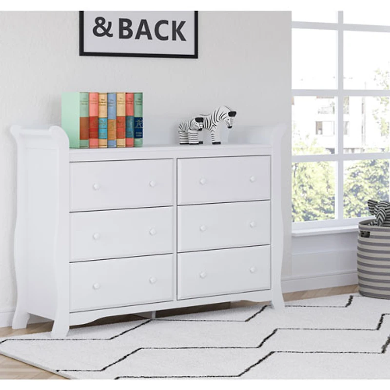 Commode à 6 tiroirs pour pouponnière Avalon de Storkcraft - Blanc