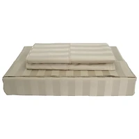 Maholi Damask Stripe Collection 310 Thread Count Bamboo Rayon Sheet Set - King