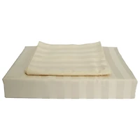 Maholi Damask Stripe Collection 310 Thread Count Duvet Cover Set - King - Beige