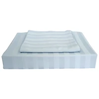 Maholi Damask Stripe Collection 310 Thread Count Rayon Duvet Cover Set - Single