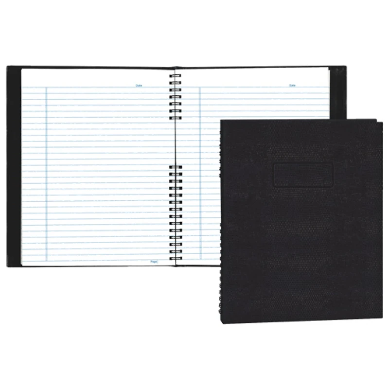 Cahier d'écriture NotePro de 8,5 x 11 po, apparence peau de lézard de Blueline - 200 pages - Noir